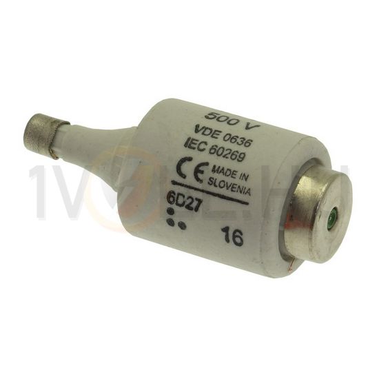 DOLII biztosítóbetét Bussmann DII 6A lomha (T)-jelleggörbe 500V zöld-színkód EATON - 6D27