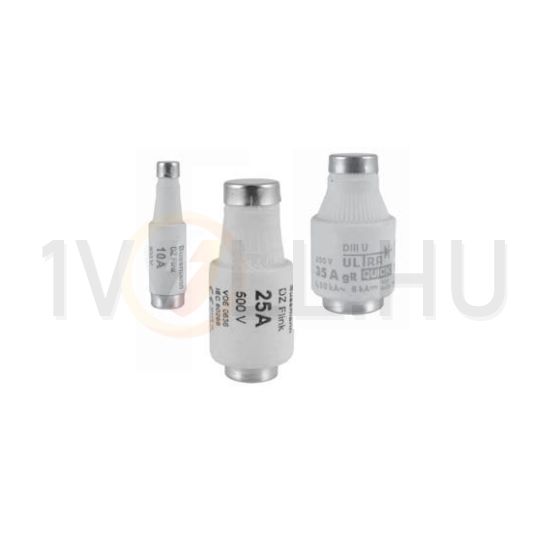 DOLII biztosítóbetét DII 10A gL/gG lomha (T)-jelleggörbe 500V piros-színkód DIIGG50V10 MERSEN - K200707M (028301)