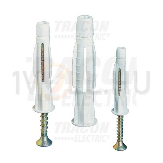Dübel önfeszítő csavarral 5x60mm 8mmx 50mm 5mm-csavarátmérőhöz műanyag TRACON - TOPCS8