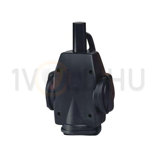 Dugalj lengő 2P+F 16A 250V fekete egyenes gumi csavaros IP44 ABL-SURSUM - 1473190