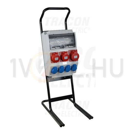 Dugaszoló elosztó 32A/400V 12M 2x16A5P400V 1x32A5P400V 4x2P+F/230V kismegszakító műanyag TRACON - TDB03-12MVA