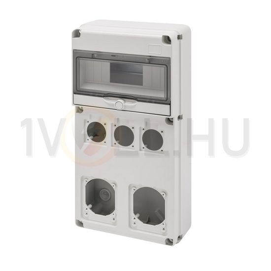 Dugaszoló kiselosztó 16A/230V 10M 3x(50x50mm)+2x16A-dugaljhely műanyag fali IP65 68Q-DIN GEWISS - GW68027N