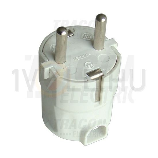 Dugvilla 2P+F 16A pipa 250V fehér műanyag csavaros IP20 TRACON - TCSDO