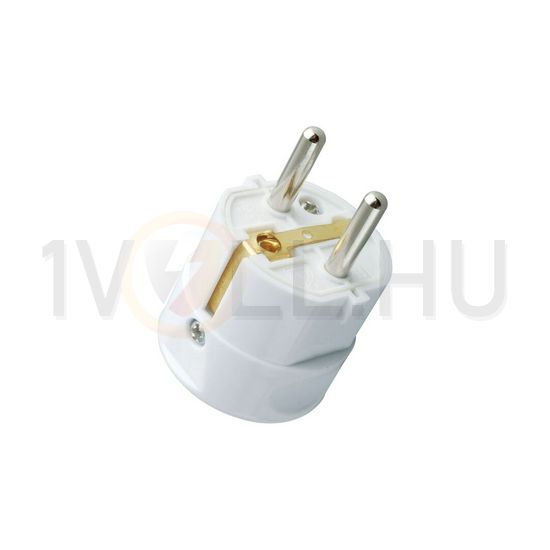 Dugvilla földelt 16A egyenes 250V fehér műanyag csavaros IP20 Technik - MT-001