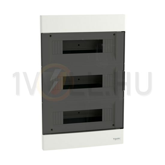 Kiselosztó PE/N-sínnel 3x 12M süllyesztett fehér IP40 átlátszó teli ajtó EASY9 EU Schneider - EZ9EUA312