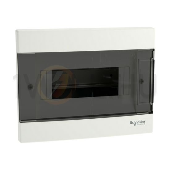 Kiselosztó PE/N-sínnel 1x 8M süllyesztett fehér IP40 átlátszó teli ajtó EASY9 EU Schneider - EZ9EUA108