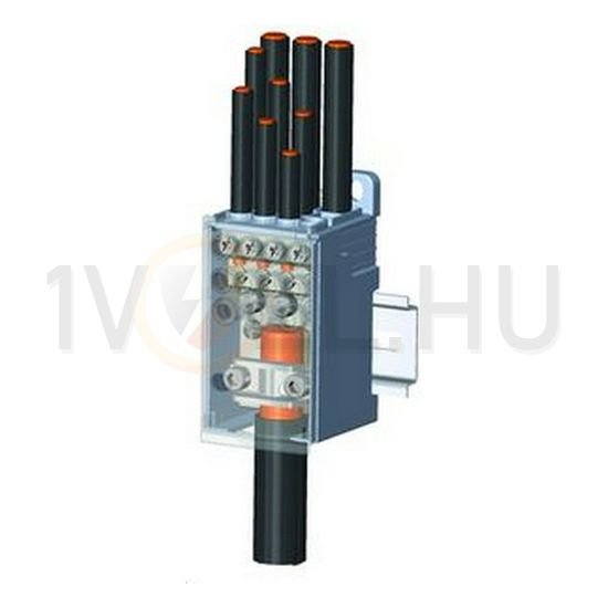 Elosztóblokk 250A 1x35-120+3x2,5-35+8x2,5-16mm2 szürke 1P csavaros PVB 250-3/8 Pollmann - 2080718