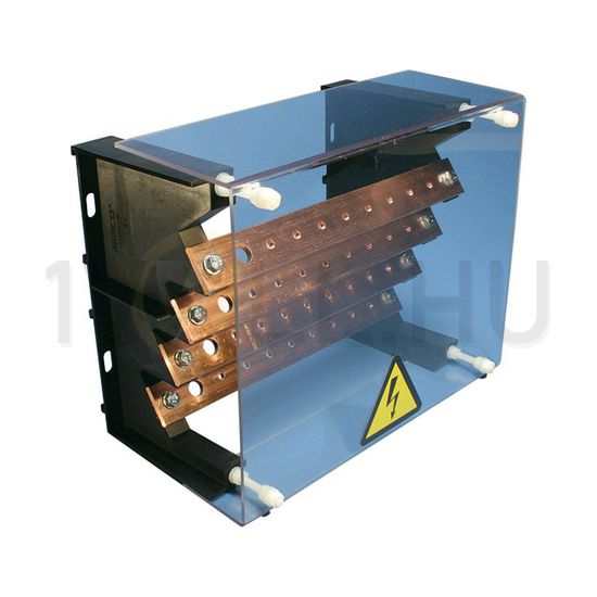 Elosztóblokk réz sínes M6 kábelsarus 4P 400A 8-kapocs/pólus nVent ERIFLEX TR-400A ERICO - 562010