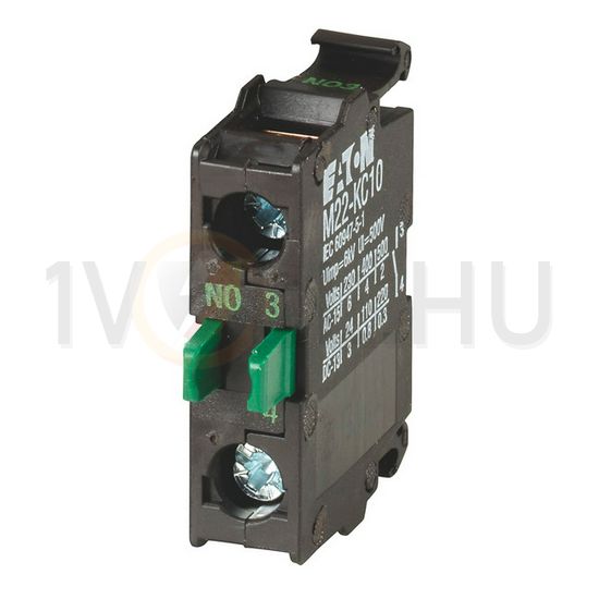 Érintkezőblokk vezérlőkészülékhez alaplapra rádugható 1-z 6A/AC15/230V csavaros M22-KC10 EATON - 216380