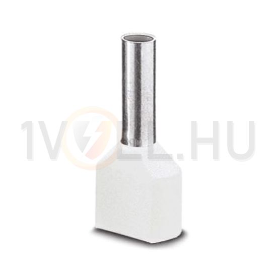 Érvéghüvely szigetelt iker 2x 0.75mm2 14mm fehér H0,75/14 ZH W SV Weidmüller - 9018510000