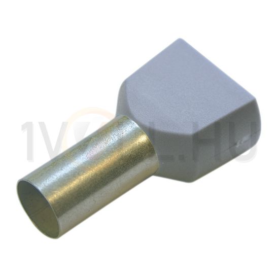 Érvéghüvely szigetelt iker 2x 0.75mm2 8mm szürke Haupa - 270780