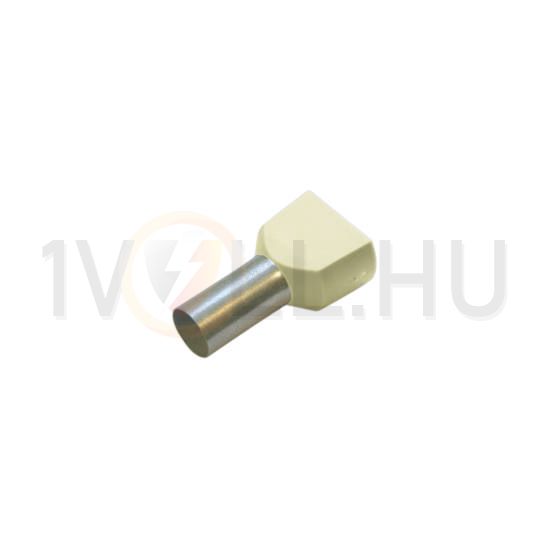 Érvéghüvely szigetelt iker 2x 10mm2 24mm elefántcsont H10,0/24 ZH EB SV Weidmüller - 9004940000