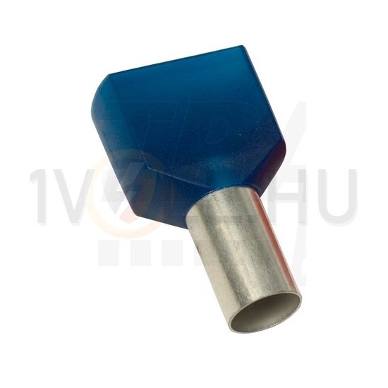 Érvéghüvely szigetelt iker 2x 16mm2 14mm kék TRACON - E26I