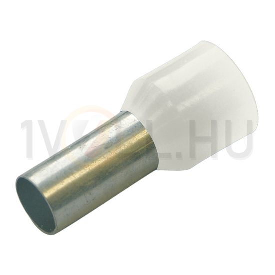 Érvéghüvely szigetelt normál 0.5mm2 8mm fehér Haupa - 270800
