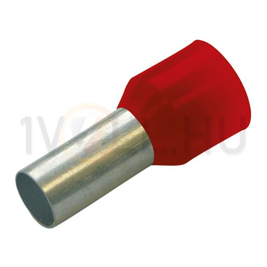 Érvéghüvely szigetelt normál 1.5mm2 8mm piros Haupa - 270726