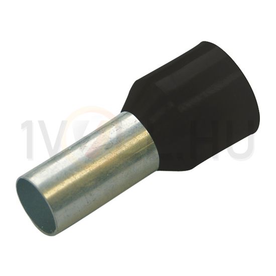Érvéghüvely szigetelt normál 6mm2 18mm fekete Haupa - 270740