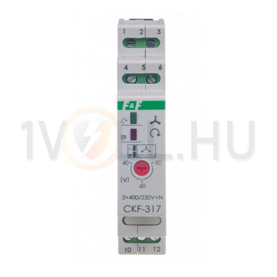 Fázisfigyelő relé multifunkciós 230-400V 1v fázissorrend CKF-317 F&F Filipowski