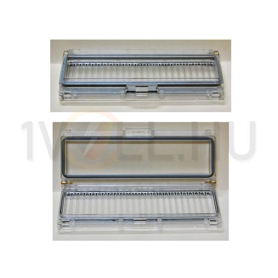 Fedél 12mod kismegszakítós szekrényhez átlátszó 150mm-sz 300mm-ma PVT1530ÁK12ÁF FED Csatári Plast