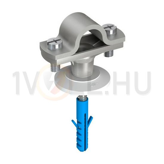 Felfogórúd-tartó rozettával csavarbilincs 16mm tűzihorganyzott acél tipli-szerelés J.PRÖPSTER - 110175