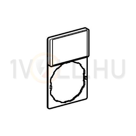 Felirati jelöletlen tábla tartóval d22 üres üres fehér téglalap 30mmx 50mm Harmony XB4 Schneider - ZBY6102