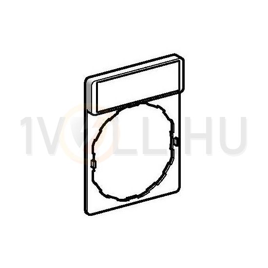 Felirati jelöletlen tábla tartóval d22 üres üres téglalap 30mmx 40mm Harmony XB4 Schneider - ZBY4101