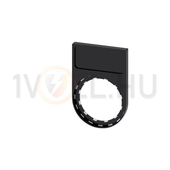 Felirati tábla tartó RSU1-hez d22 üres üres fekete téglalap 29.8mm x 44.8mm x SIRIUS ACT SIEMENS - 3SU1900-0AG10-0AA0