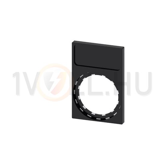 Felirati tábla tartó RSU1-hez d22 üres üres fekete téglalap 29.8mm x 44.8mm x SIRIUS ACT SIEMENS - 3SU1900-0AN10-0AA0