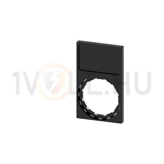 Felirati tábla tartó RSU1-hez d22 üres üres fekete téglalap 29.8mm x 49.8mm x SIRIUS ACT SIEMENS - 3SU1900-0AP10-0AA0