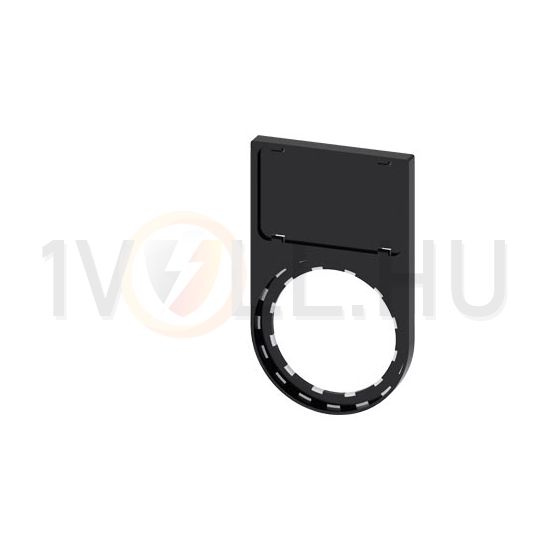 Felirati tábla tartó RSU1-hez d22 üres üres fekete téglalap 29.8mm x 49.8mm x SIRIUS ACT SIEMENS - 3SU1900-0AS10-0AA0