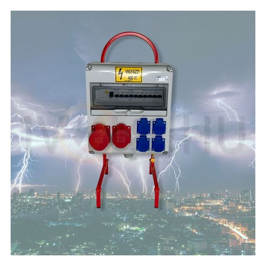 Felvonulási szekrény állványon 4x3P16A/230V 1x5P16A/400V 1x5P32A/400V 63A IP65 IFSZ Buváll-Profi - IFSZ3632/120KNMŰ