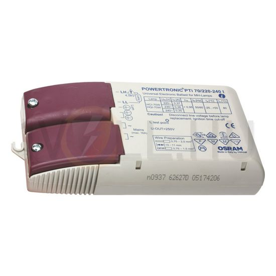 Fémhalogén előtét 70W elektronikus 220-240V HM műanyag tokozás-ház IP20 PTI 70/I LEDVANCE - 4008321099501