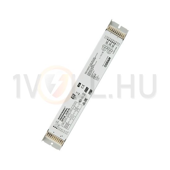 Fénycső előtét 2X40W elektronikus 220-240V T16 T26 fém tokozás-ház 1-10V-szabályzás QT 2X40 OSRAM - QT240