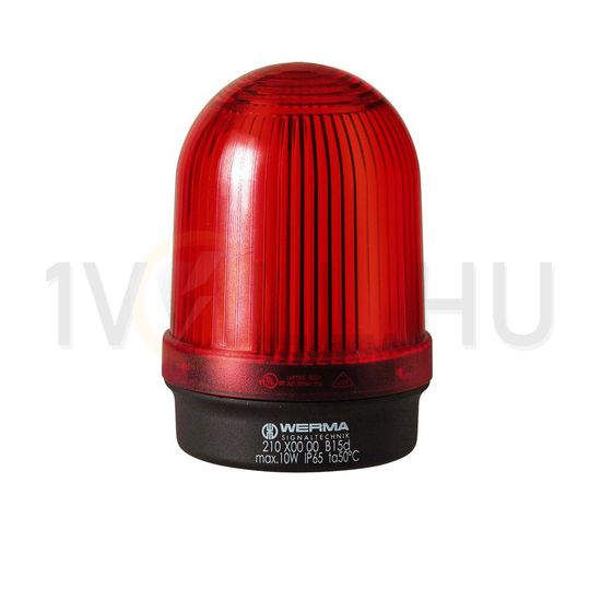Fényjelző folyamatos lámpa nélkül 81mm 230V AC/DC BA15d piros IP65 falonkívüli BM WERMA - 21010000
