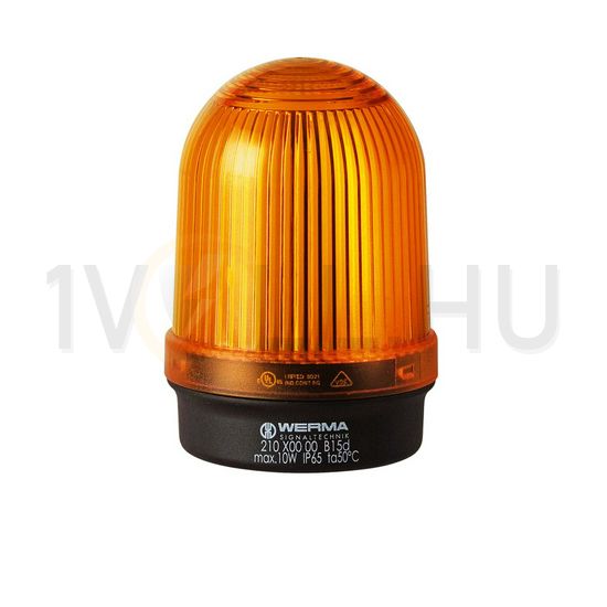Fényjelző folyamatos lámpa nélkül 81mm 230V AC/DC BA15d sárga IP65 falonkívüli BM WERMA - 21030000