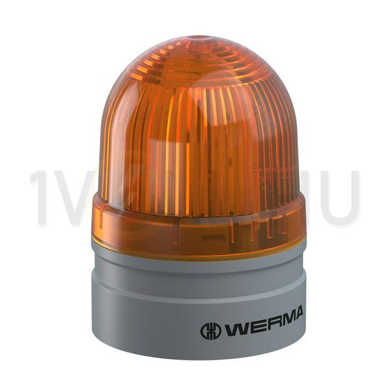 Fényjelző villanó EVS d62x85mm LED 24V AC/DC falonkívüli sárga műanyag IP66 Mini TwinFLASH WERMA - 26032075