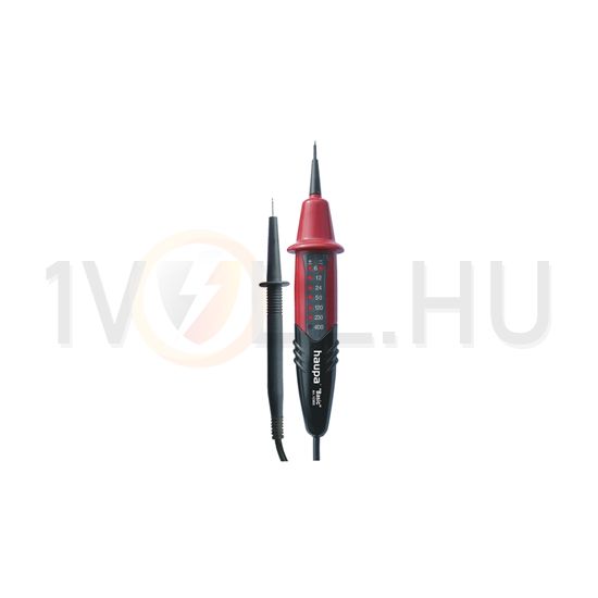 Feszültségvizsgáló 2P-ellenőrzés 6-400V LED-kijelzés elem-táp Haupa - 103800