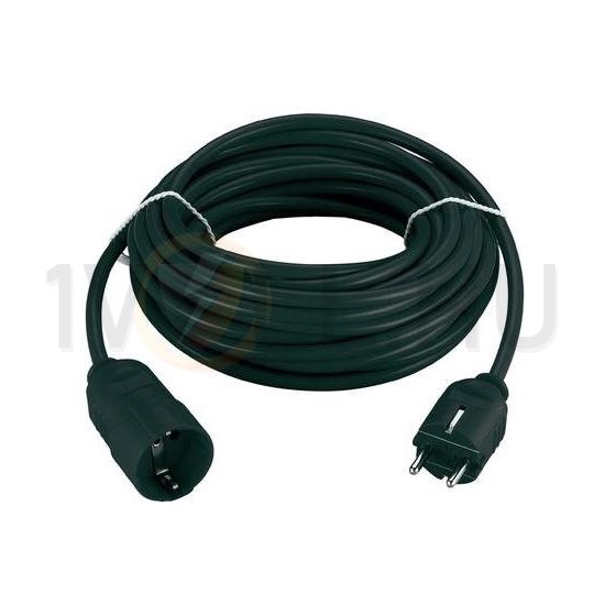 Lengő hosszabbító kábel gumi H05RR-F csapófedeles 3x 1.5mm2 25m SCHUKO dugó egyenes fekete BAT LECTRA - 1161550
