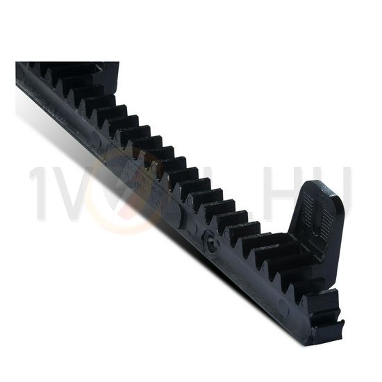 Fogasléc tolókapuhoz M4 fémszálas műa. 1m 6rögzítőfül CRV6 OVERGATE