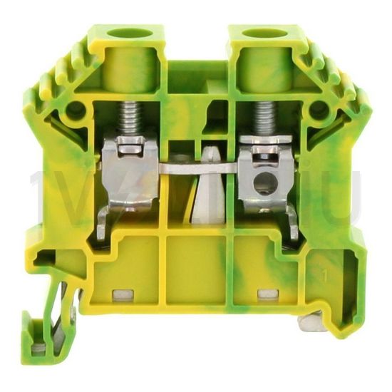 Földelő sorkapocs TS35 1-szintes 0,2-10mm2 zöld-sárga csavaros csavaros SSL 10/2A GNYE CONTA-CLIP - 17115.2