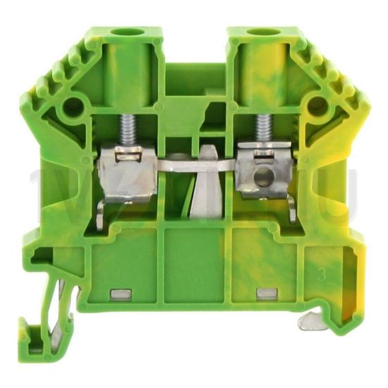 Földelő sorkapocs TS35 1-szintes 0,2-4mm2 zöld-sárga csavaros csavaros SSL 4/2A GNYE CONTA-CLIP - 17107.2
