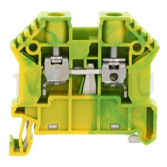 Földelő sorkapocs TS35 1-szintes 0,2-6mm2 zöld-sárga csavaros csavaros SSL 6/2A GNYE CONTA-CLIP - 17111.2