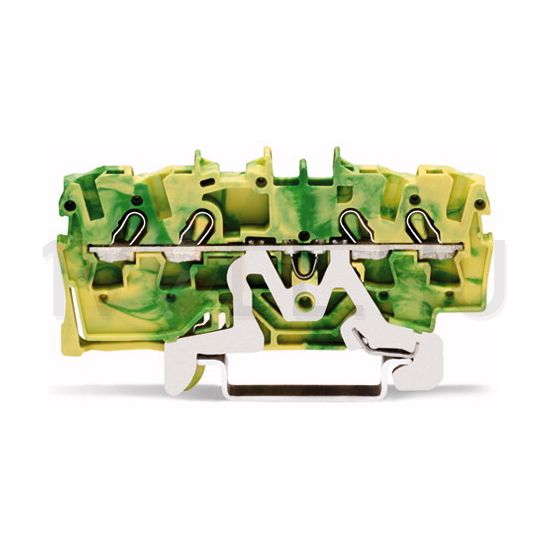 Földelő sorkapocs TS35 1-szintes 0.75-2.5mm2 zöld-sárga rugószorításos rugószorításos WAGO - 2002-1407