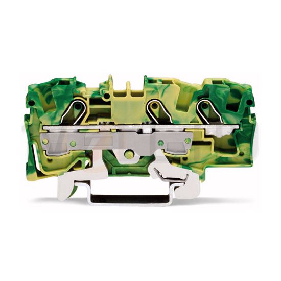 Földelő sorkapocs TS35 1-szintes 1.5-6mm2 zöld-sárga rugószorításos rugószorításos WAGO - 2006-1307