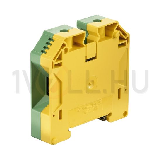 Földelő sorkapocs TS35 zöld/sárga csavaros DIN (kalap)sín 35mm WPE 50N Weidmüller - 1846040000