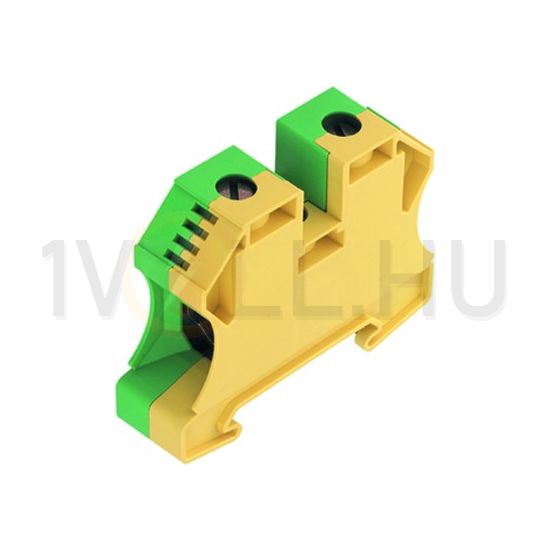 Földelő sorkapocs TS35 zöld/sárga csavaros DIN (kalap)sín 35mm WPE 35N Weidmüller - 1717740000