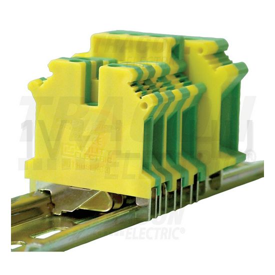 Földelő sorkapocs TS35/C 1-szintes 0.75-35mm2 zöld-sárga csavaros csavaros TRACON - TSKA35JD
