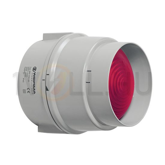 Forgalomirányító lámpa fényforrás nélkül piros 1-lámpás E27 230V AC/DC BWM 12-230VAC/DC RD WERMA - 89010000