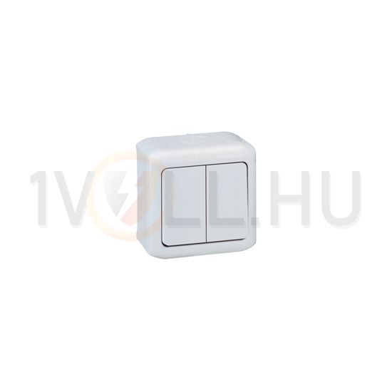 Forix 106+6 kettős váltókapcsoló betét komplett házban fehér falonkívüli csavaros IP44 2- LEGRAND - 782361