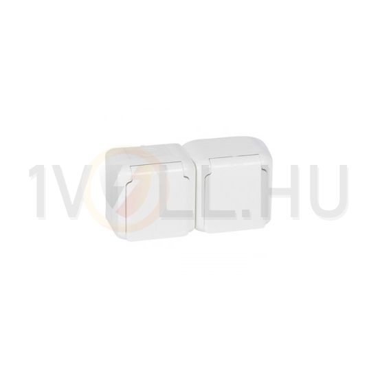 Forix 162/2 dugalj földelt komplett házban gyerekzárral fehér IP44 falonkívüli csavaros LEGRAND - 782374