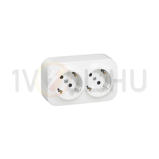 Forix 162/2 dugalj földelt komplett házban gyerekzárral fehér IP21 falonkívüli dmax. LEGRAND - 782423